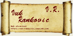 Vuk Ranković vizit kartica